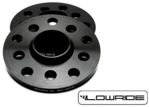 Dystanse Alu VAG 5x100 5x112 Centrowanie 57,1 10mm z Prowadzeniem CZARNE