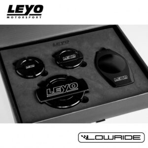 VOLKSWAGEN Golf 7/7.5 1.8T/2.0T Zestaw korków zbiorników komory silnika LEYO Motorsport Czarne