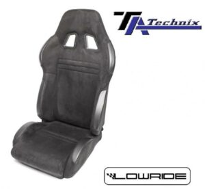 Sportowy Fotel Kubełkowy Rozkładany ALCANTARA Prawy