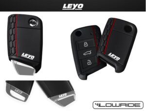 VOLKSWAGEN Golf VII Przezroczyste uchwyty kluczyka + pokrowiec Combo Set