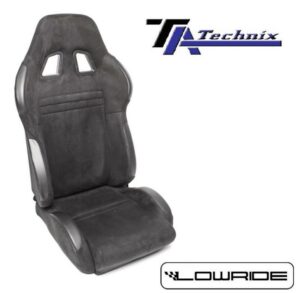 Sportowy Fotel Kubełkowy Rozkładany ALCANTARA Lewy